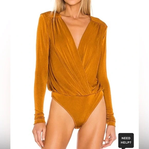 Free People Turnt Bodysuit in Honey Ginger - Picture 3 of 8